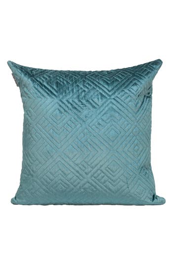 Parkland Collection Tufted Velvet Decorative Pillow In Teal