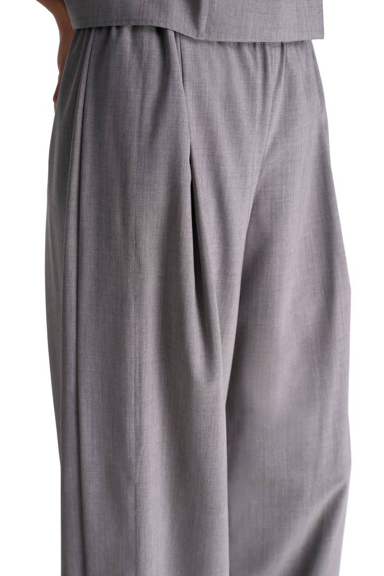 Eva Wide Leg Pull-On Pants, Alternate, color, MEDIUM HEATHER GREY
