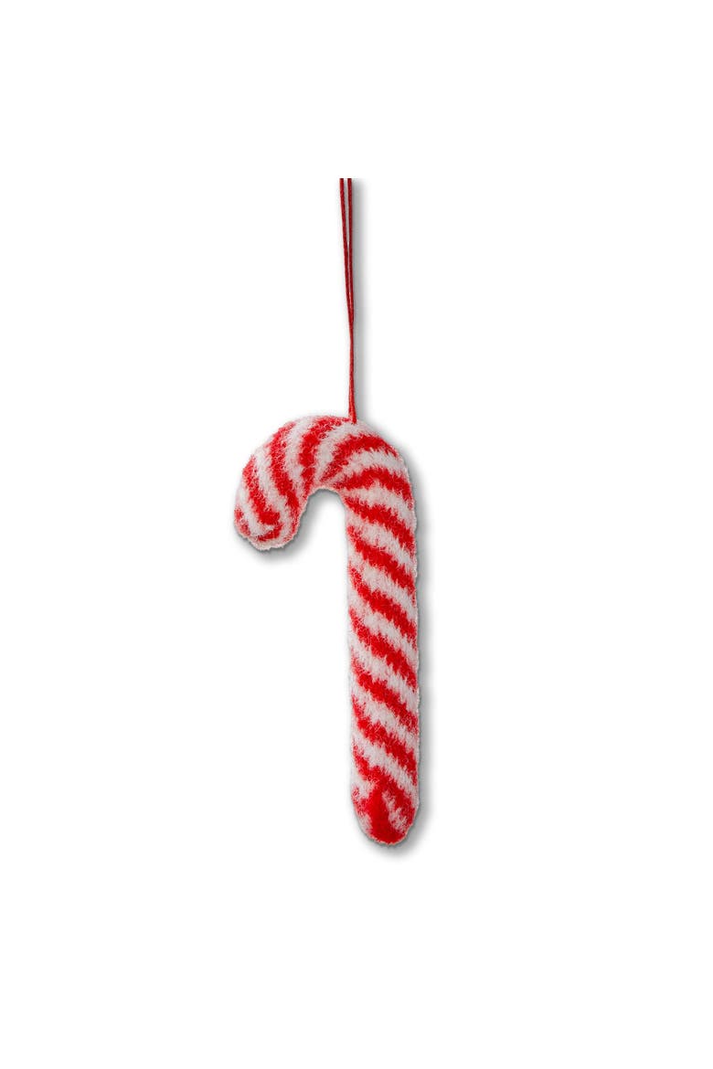 Red Wool Candy Cane Christmas Tree Ornament Easy Clean, Main, color, Red