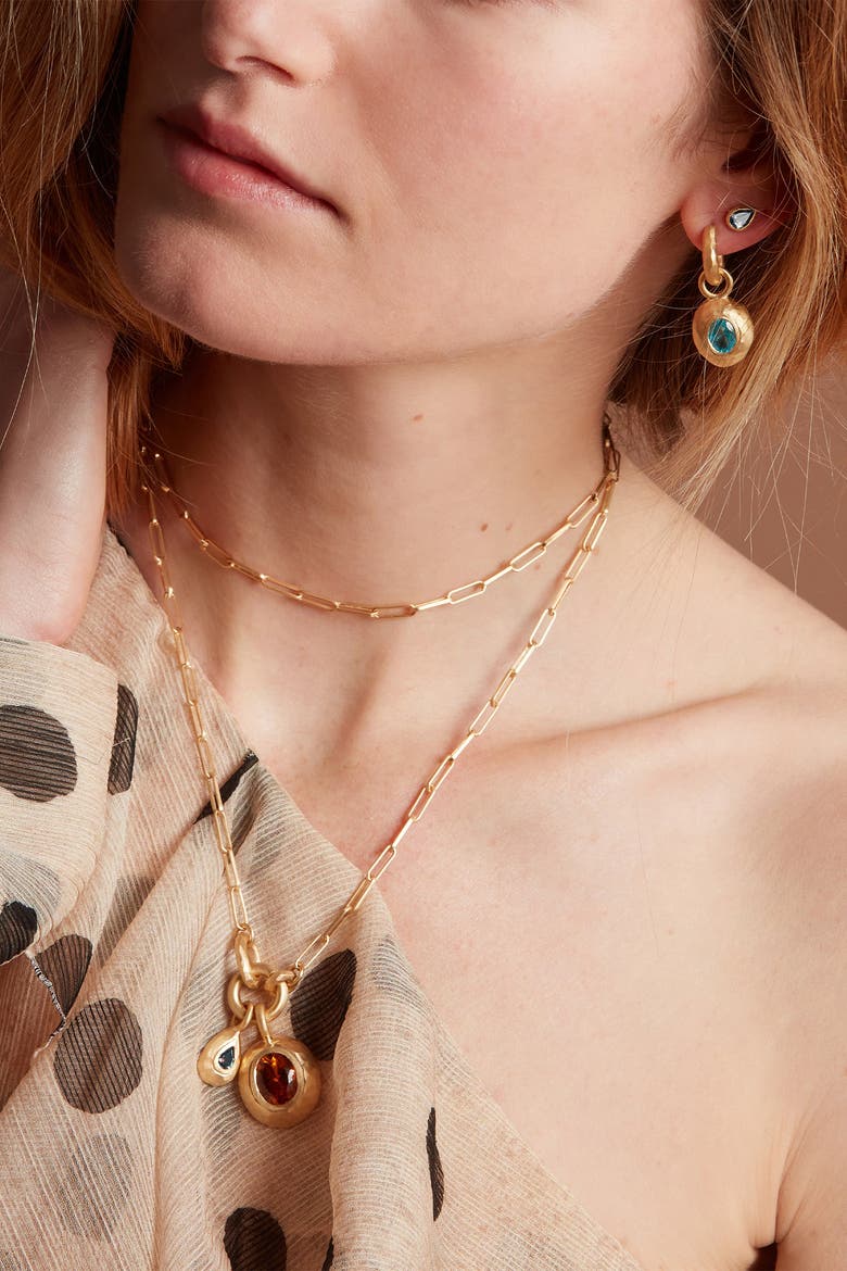 Voyage Necklace Clip Chain Light. Handmade in Italy, Alternate, color, 18k Gold Plated