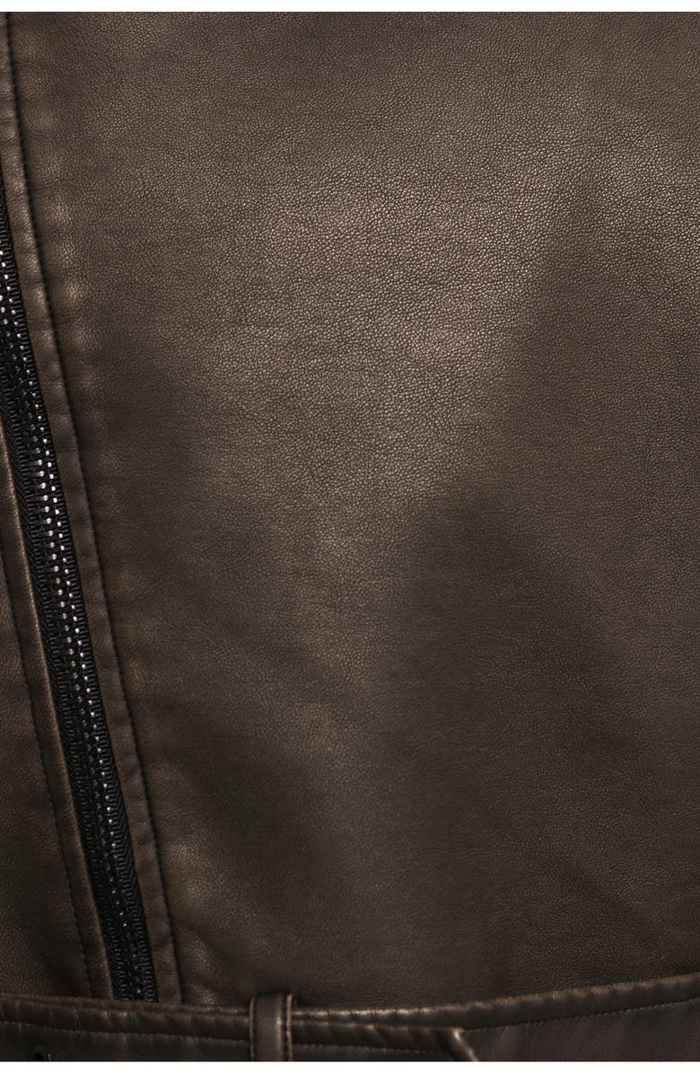 Petal & Pup Beckham Faux Leather Moto Jacket, Alternate, color, Black