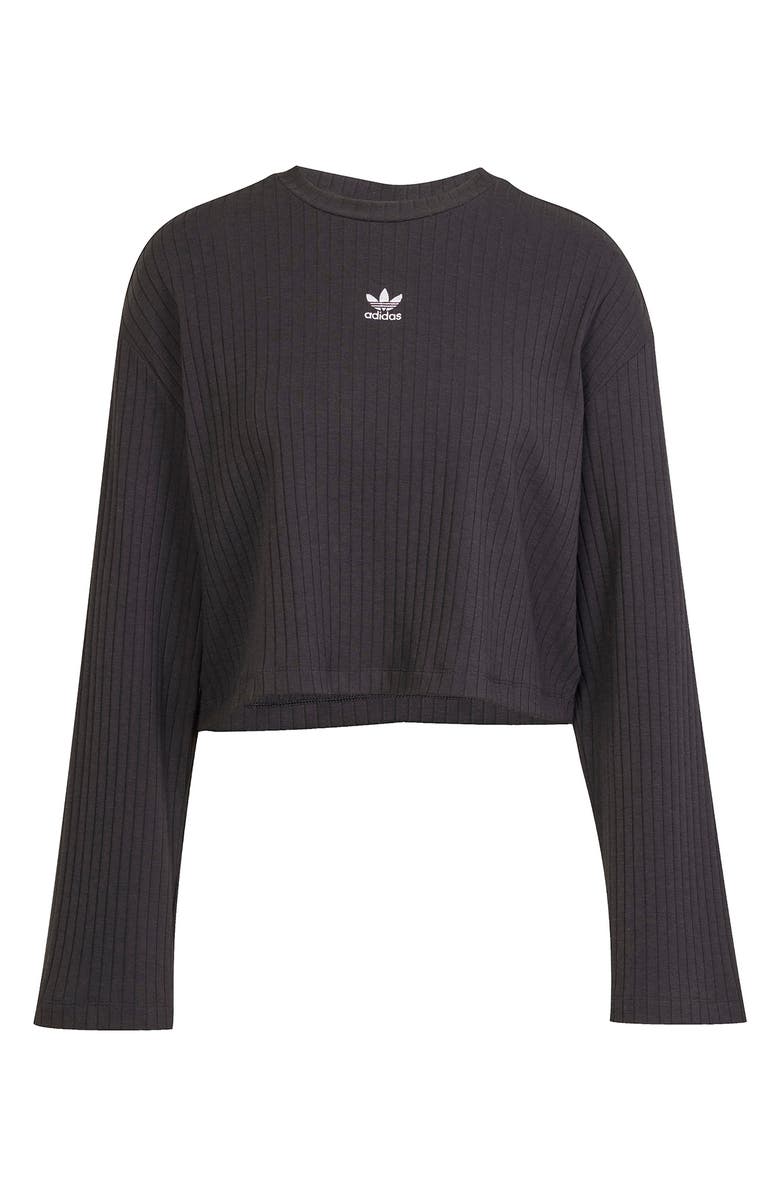 adidas Originals Essentials Trefoil Logo Rib Crop Top, Alternate, color, 