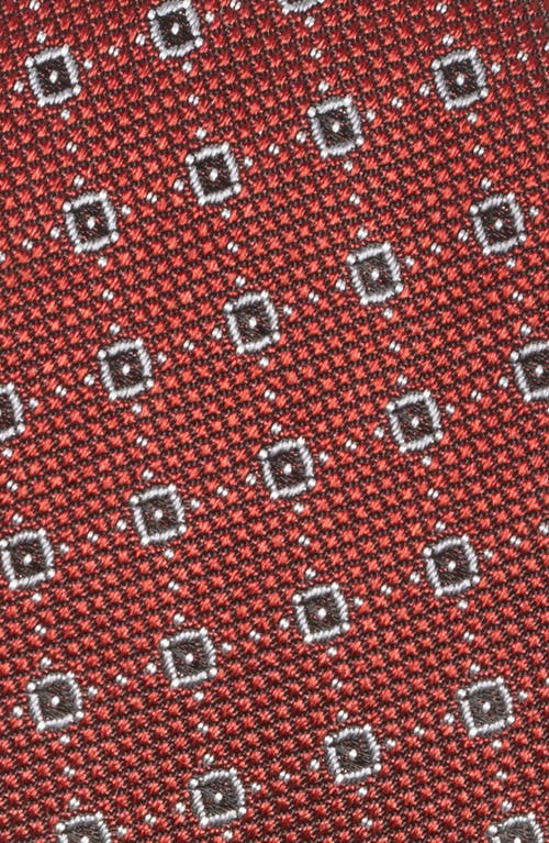 Hugo Boss Boss Neat Silk Blend Tie In Dark Red