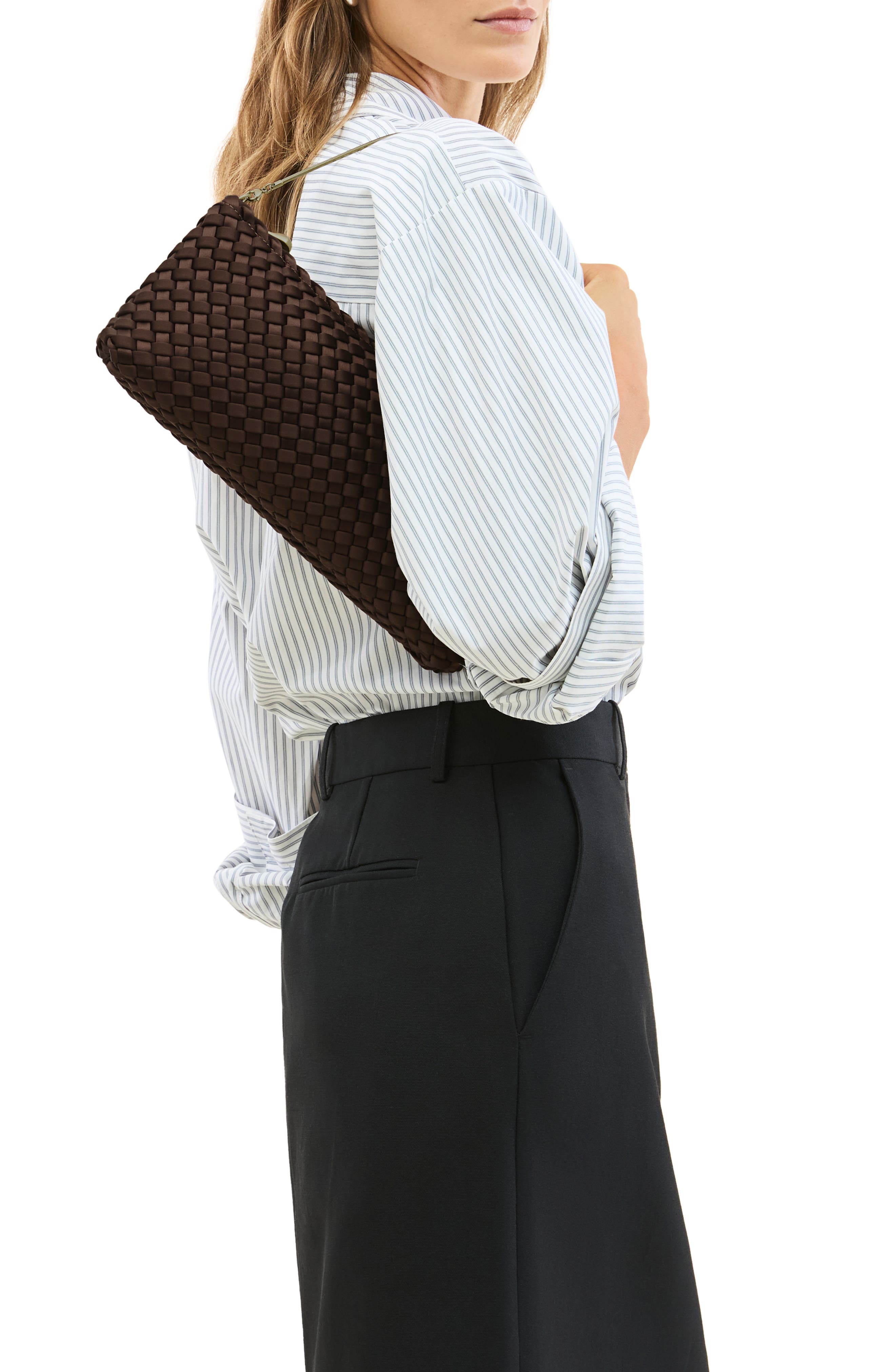 Medium Gala Clutch, Alternate, color, CHOCOLATE