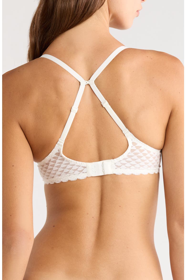 Subtile 3D Underwire Plunge Bra, Alternate, color, IVORY