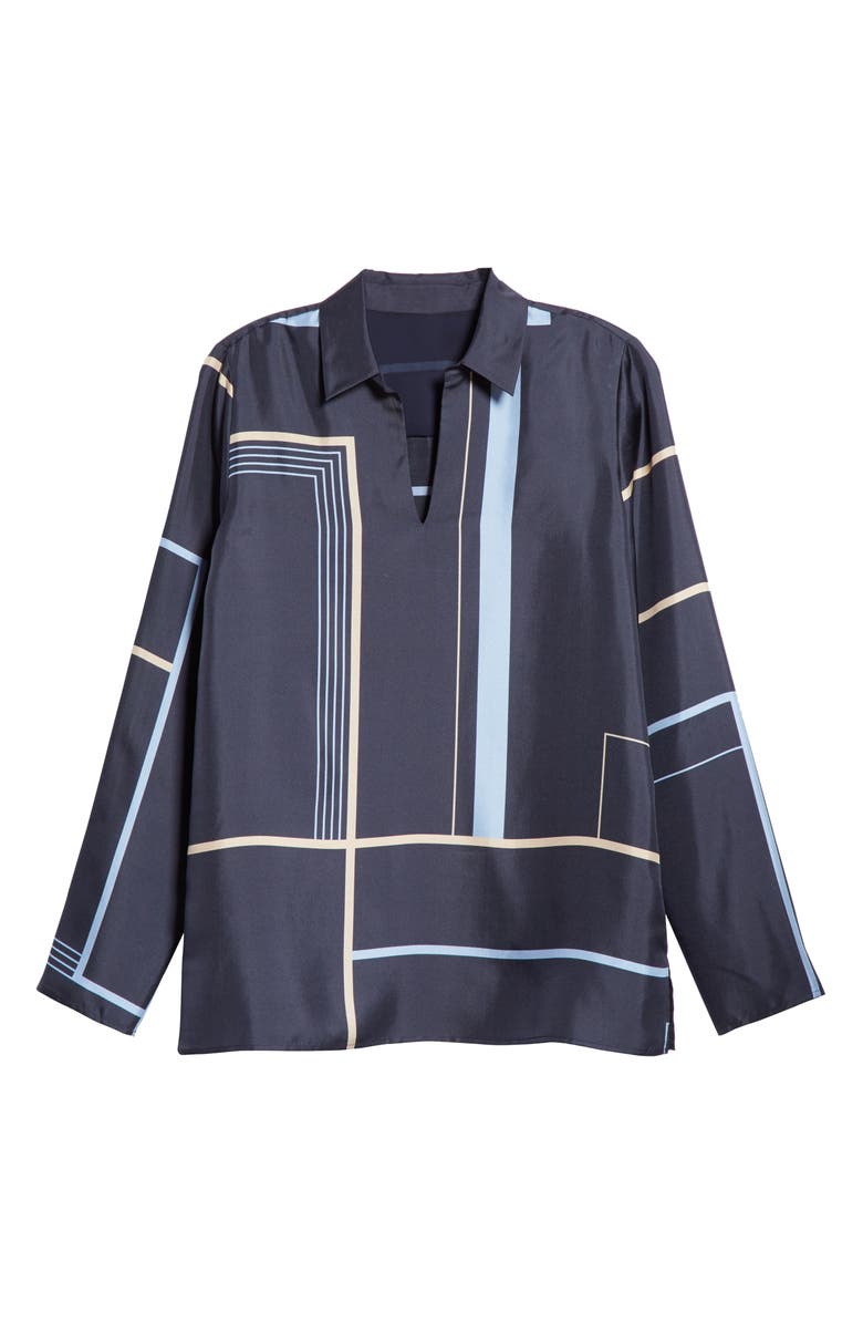 Lafayette 148 New York Nellie Silk Blouse, Alternate, color,