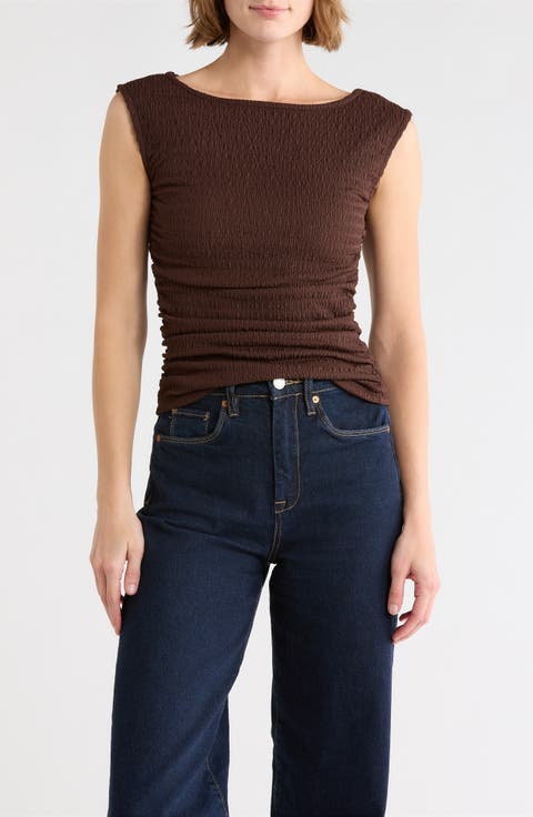 Textured Boatneck Tank
