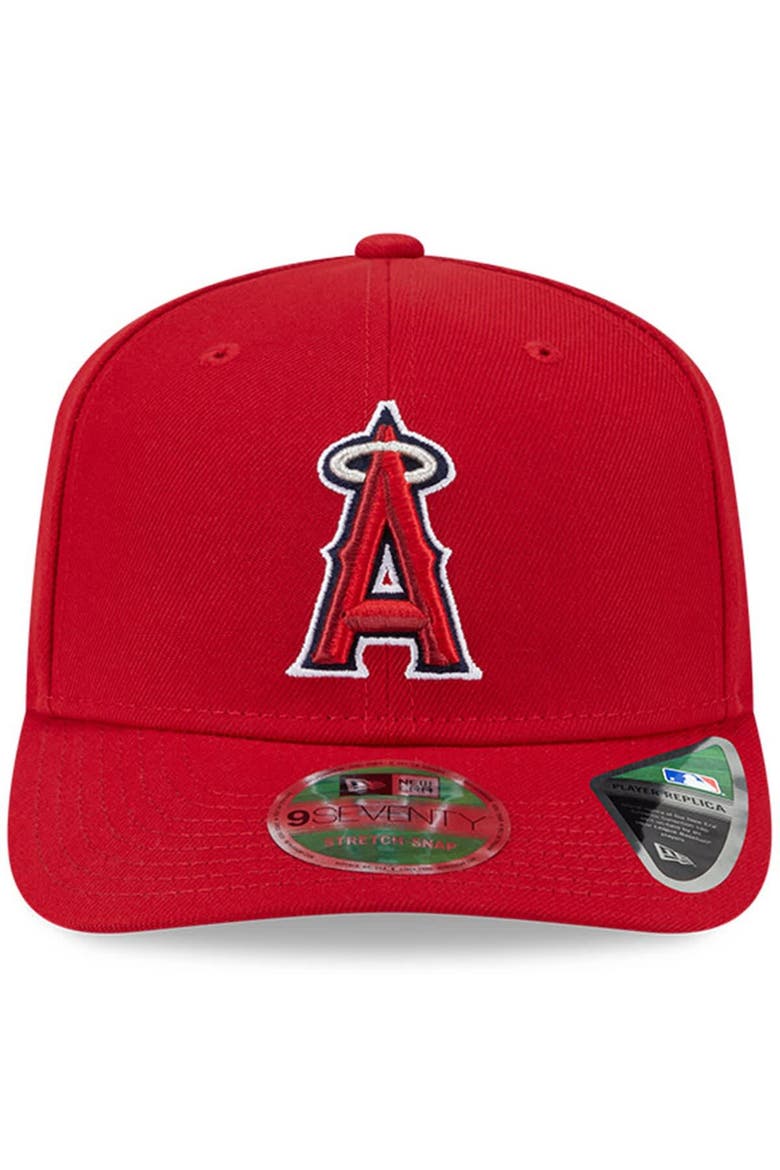 Men's New Era  Red Los Angeles Angels Player Replica 9SEVENTY Adjustable Hat, Alternate, color, Red