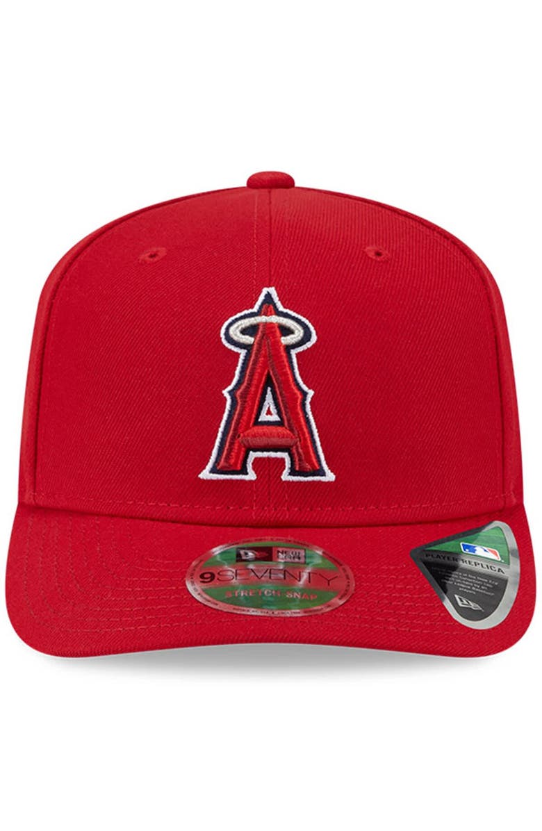 New Era Men's New Era Red Los Angeles Angels Player Replica 9SEVENTY Adjustable Hat, Alternate, color, Red