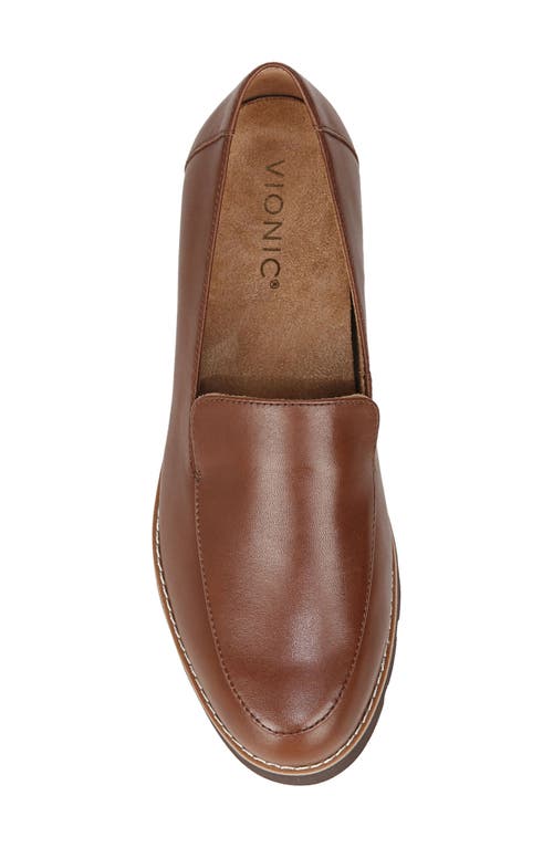 Vionic Kensley H9623l6201 Loafers Brown Leather Comfort Shoes Hawk030 In Brown