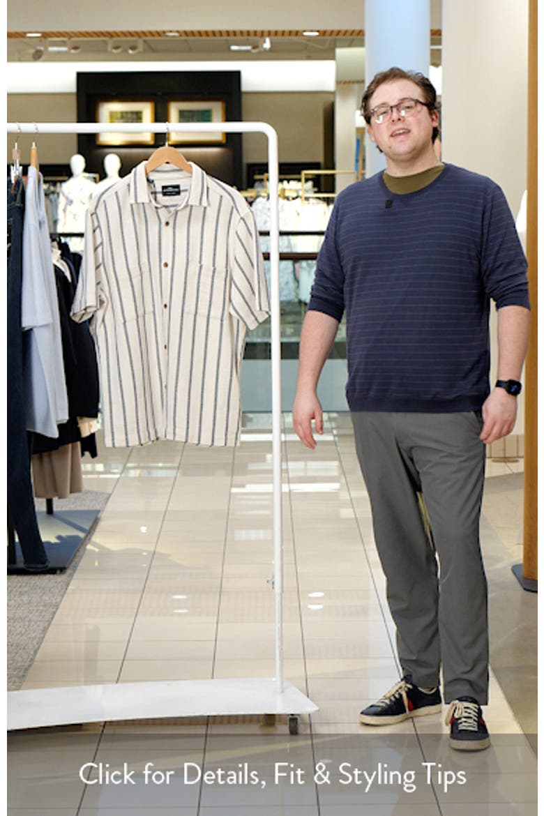 Melford Stripe Short Sleeve Cotton Blend Button-Up Shirt video