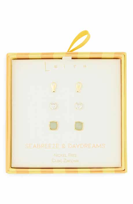 Leith Seabreeze & Daydreams Set of 3 Fish Stud Earrings