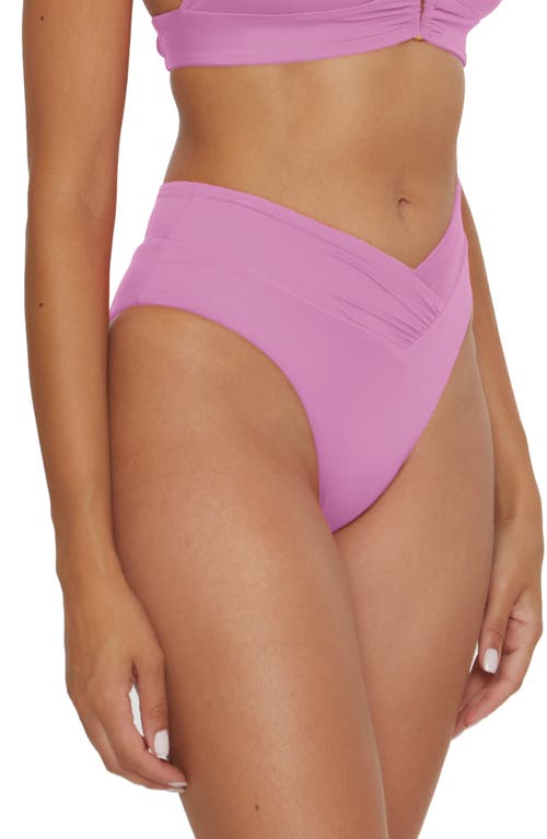 Shop Becca Color Code High Waist Bikini Bottoms In Orchid
