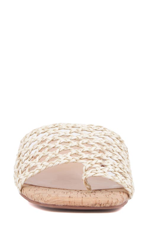 Torgeis Bronze Woven Slide Sandal In Natural