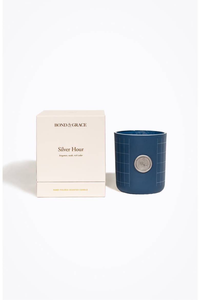 Silver Hour Candle, Alternate, color, Blue