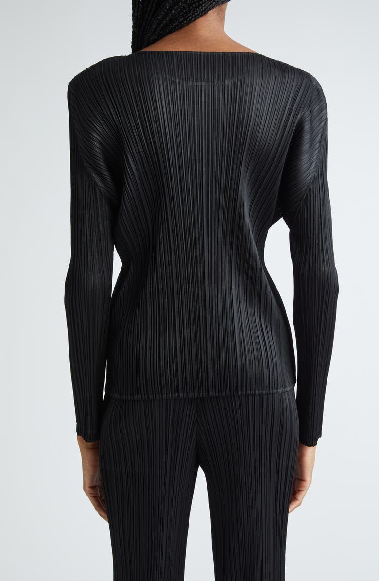 Pleats Please Issey Miyake Monthly Colors November Pleated Long Sleeve Top, Alternate, color, 