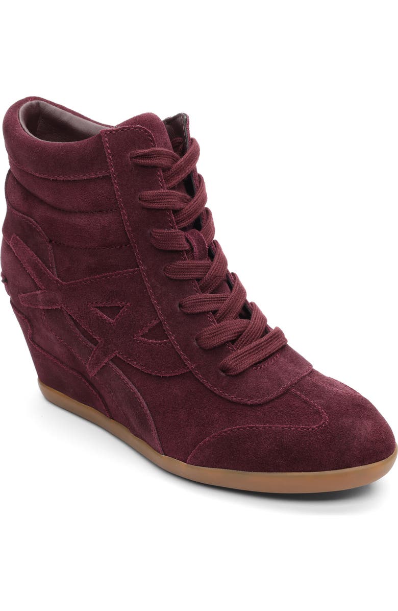 Ash Boradia Wedge Sneaker, Main, color, Sangria