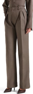 Manière De Voir Julie Houndstooth Twin Pleat Trousers