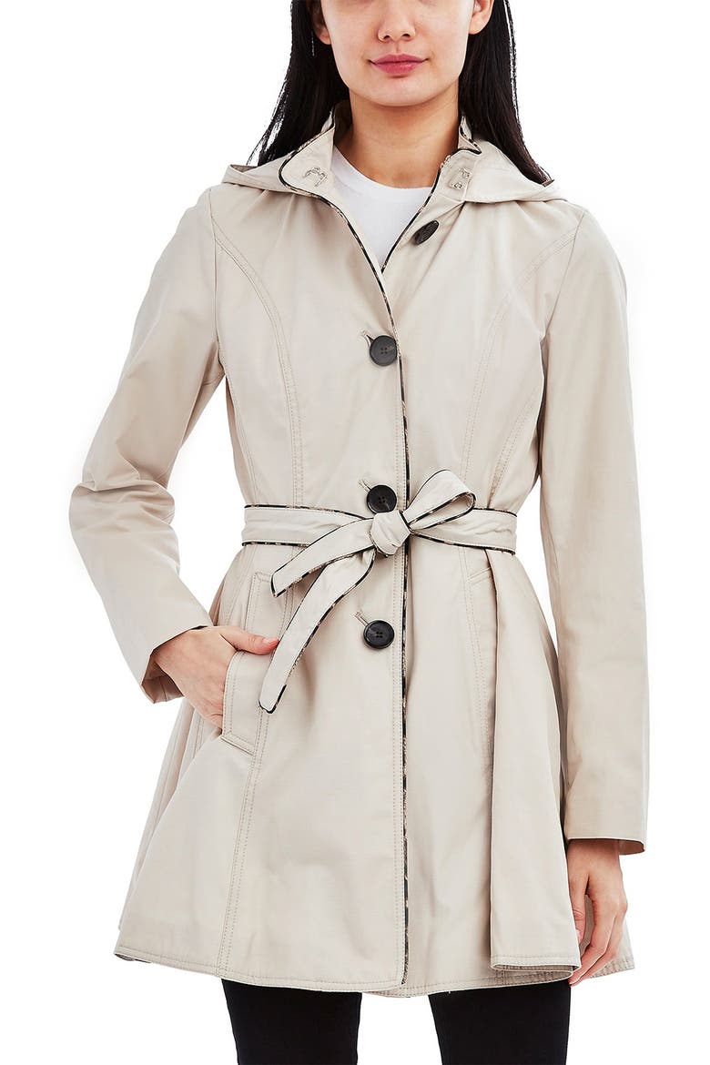 Tie Waist Trench Coat, Main, color, OATMEAL