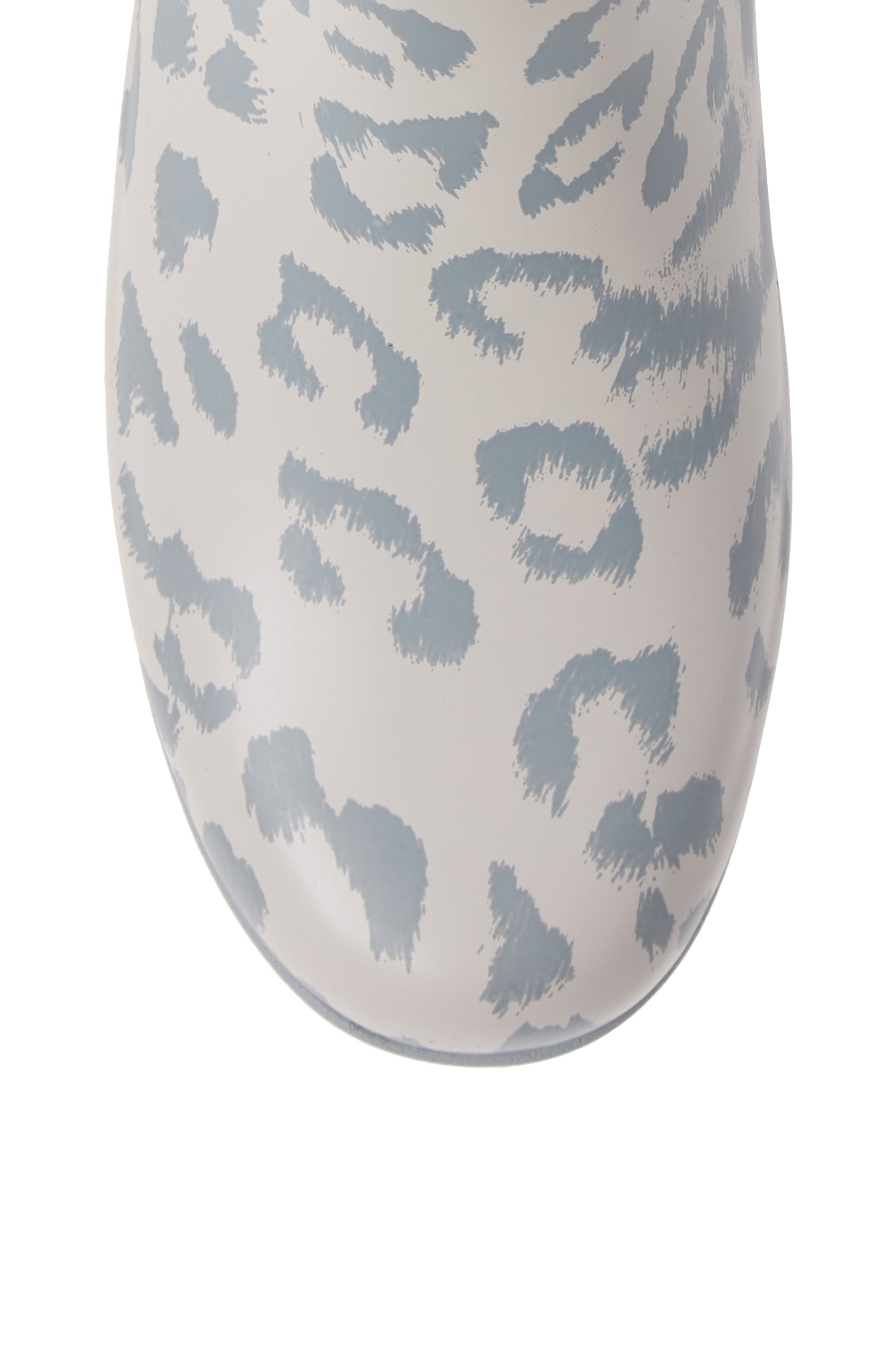 Hunter Original Leopard Print Refined Short Rain Boot, Alternate, color, 