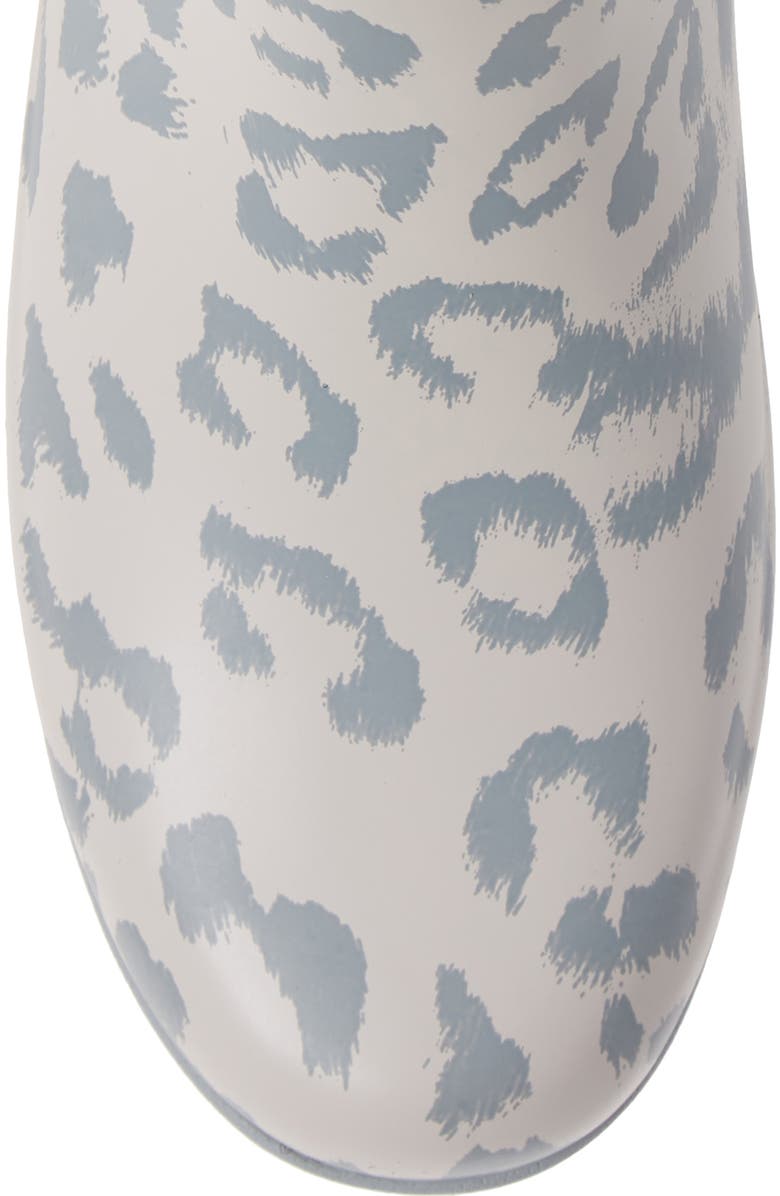 Hunter Original Leopard Print Refined Short Rain Boot, Alternate, color,