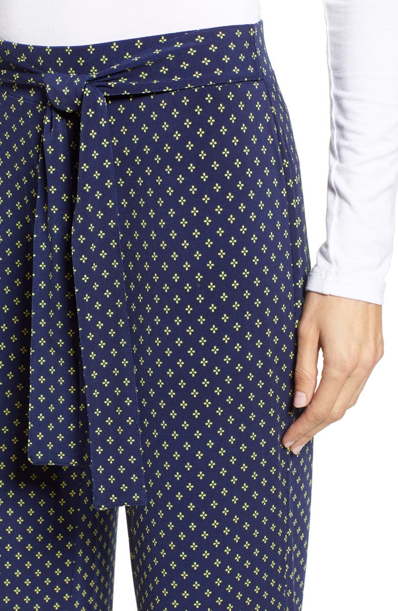 Chaus Stamp Tiled Tie Waist Pants, Alternate, color,