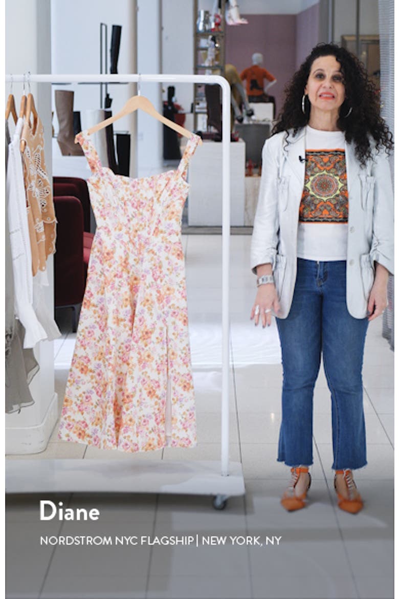 Saira Floral Lace-Up Corset Cocktail Dress video