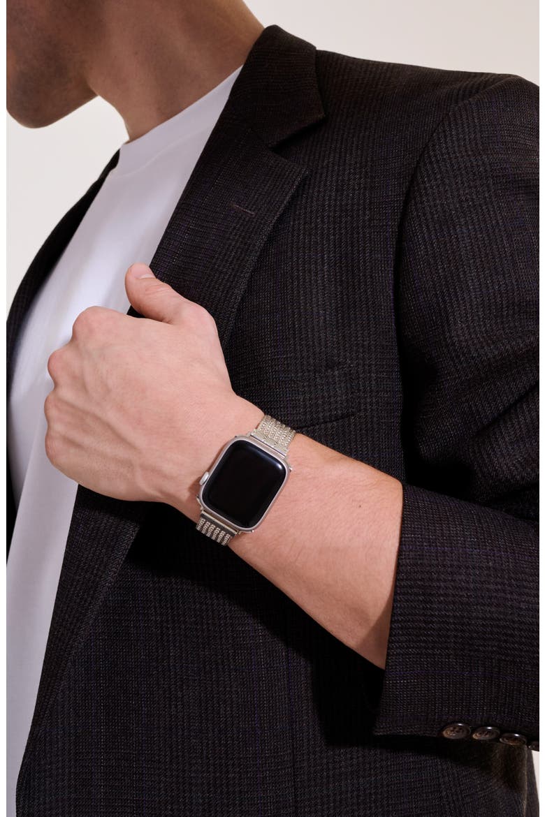 Smart Watch Strap, 18mm, Alternate, color, SILVER