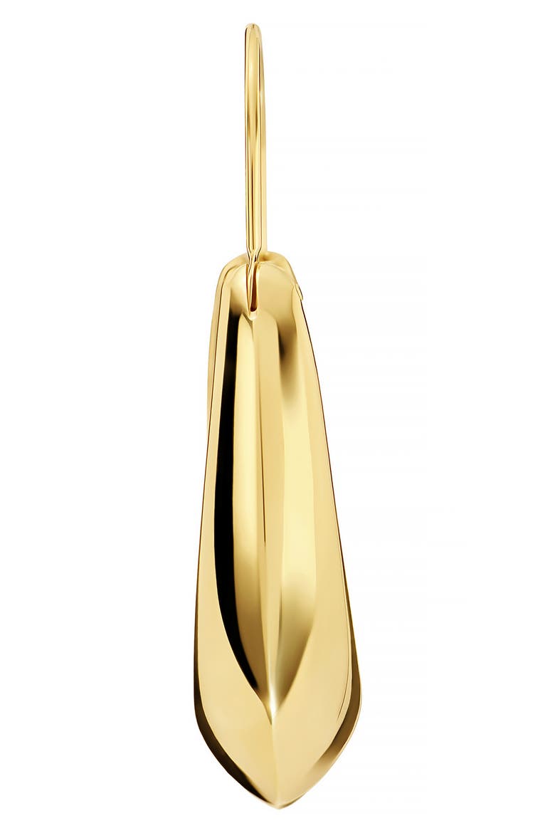 Long Pointed Hoop Earrings, Alternate, color, GOLD