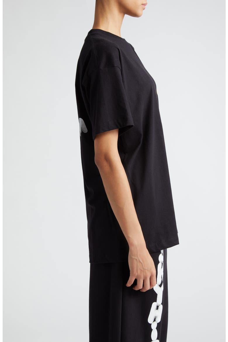 Gender Inclusive Perennial Shana Logo Organic Cotton Blend Graphic T-Shirt, Alternate, color, BLACK
