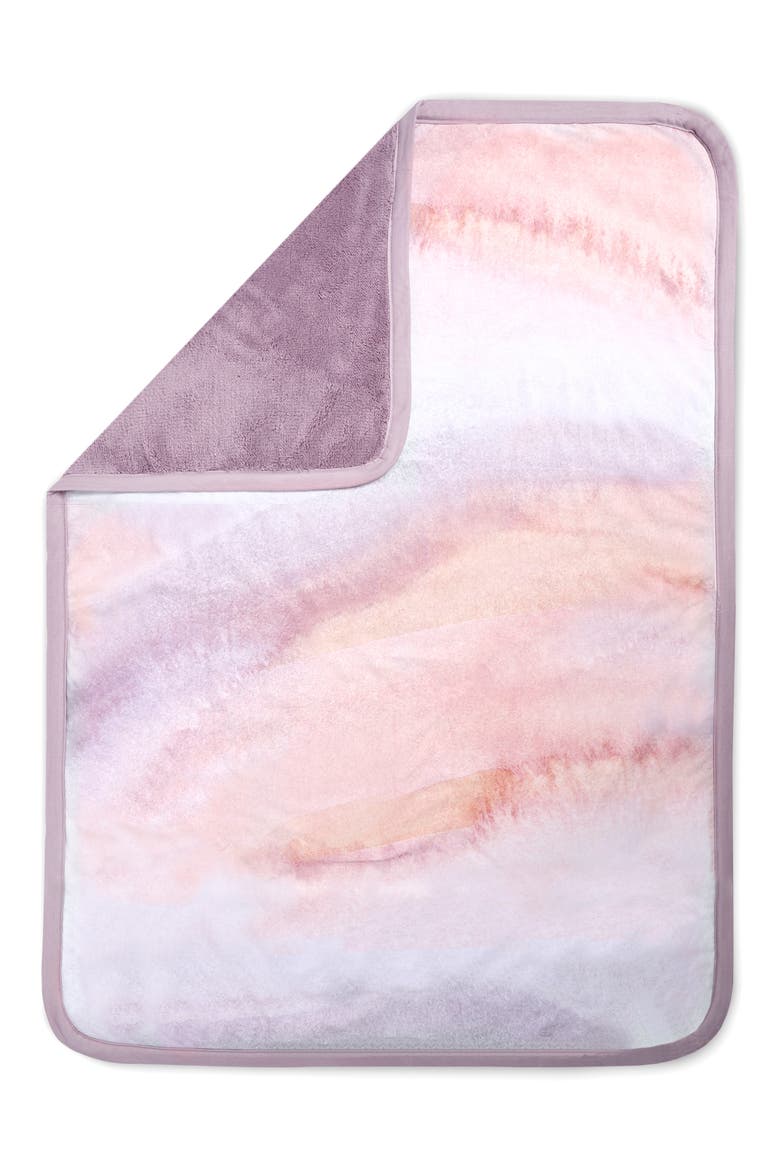 Sandstone Cuddle Blanket & Fitted Crib Sheet Set, Alternate, color, LAVENDER