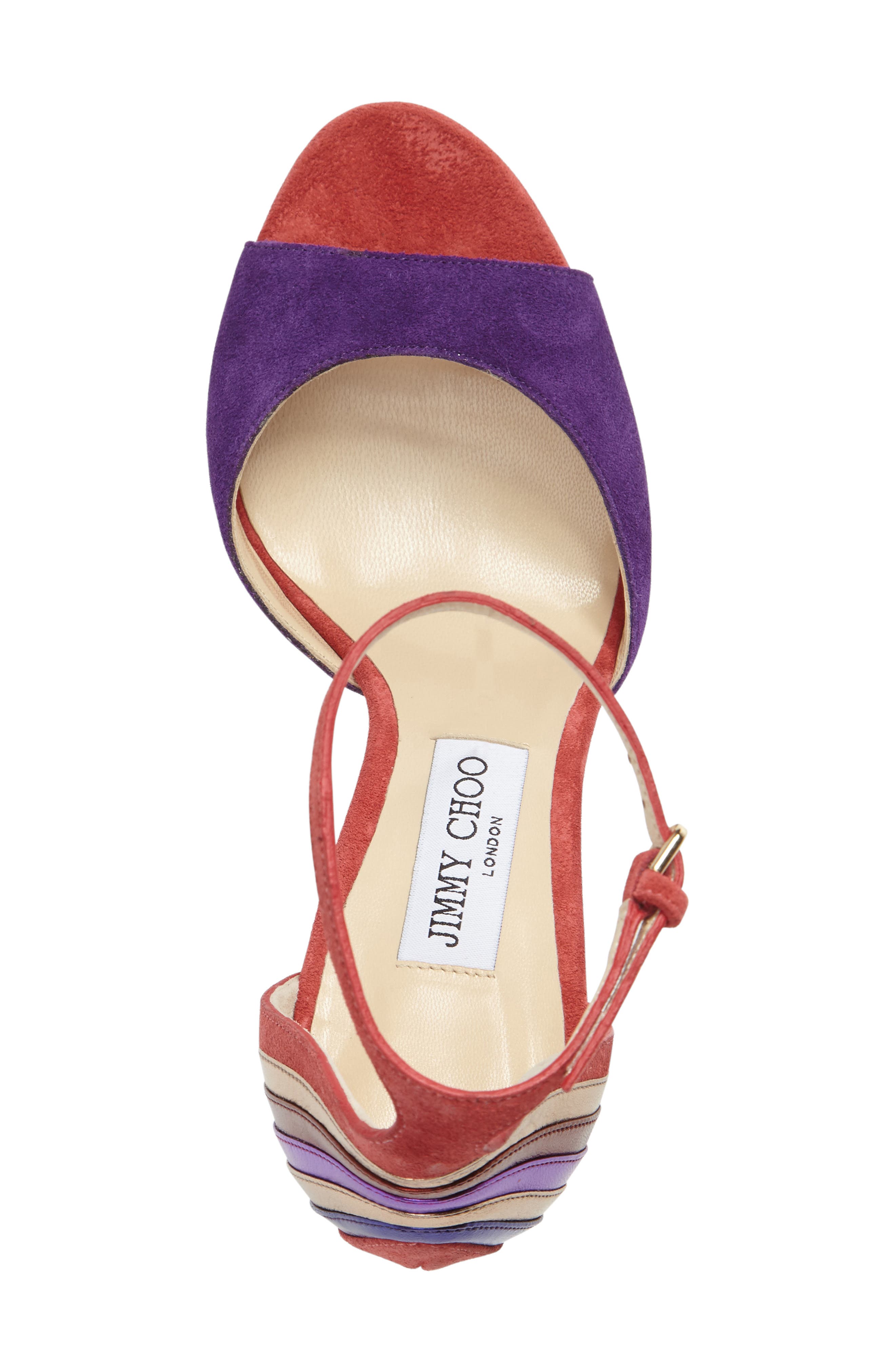 'Max' Platform Sandal, Alternate, color, PURPLE/ PINK LEATHER