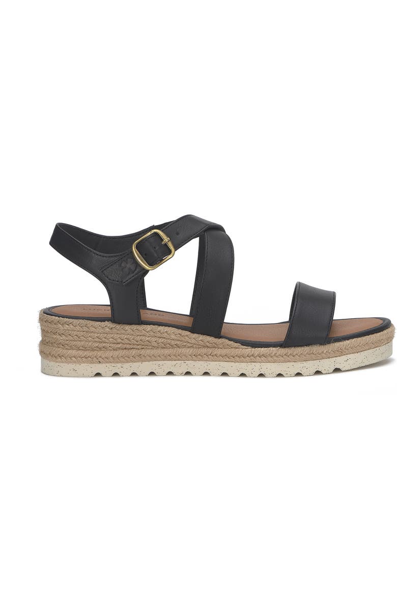 Lucky Brand Trianna Strappy Platform Sandal, Alternate, color, Black Taobrl