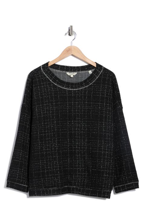 Jacquard Crewneck Knit Top