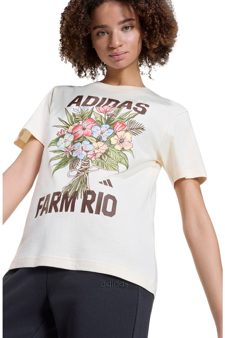 x FARM Rio Graphic T-Shirt, Alternate, color, ECRU TINT/ BROWN/ MULTI