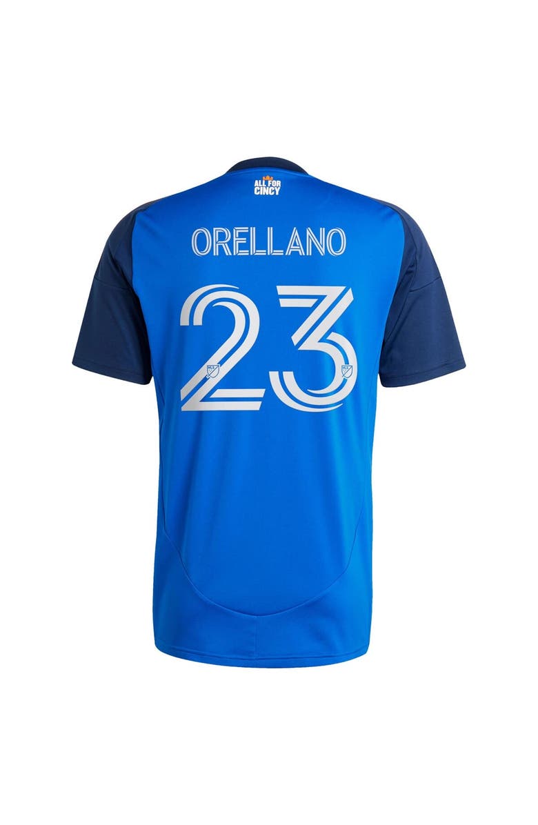 adidas Men's adidas Luca Orellano Blue FC Cincinnati 2025 Orange and Blue Legacy Kit Replica Player Jersey, Alternate, color, 