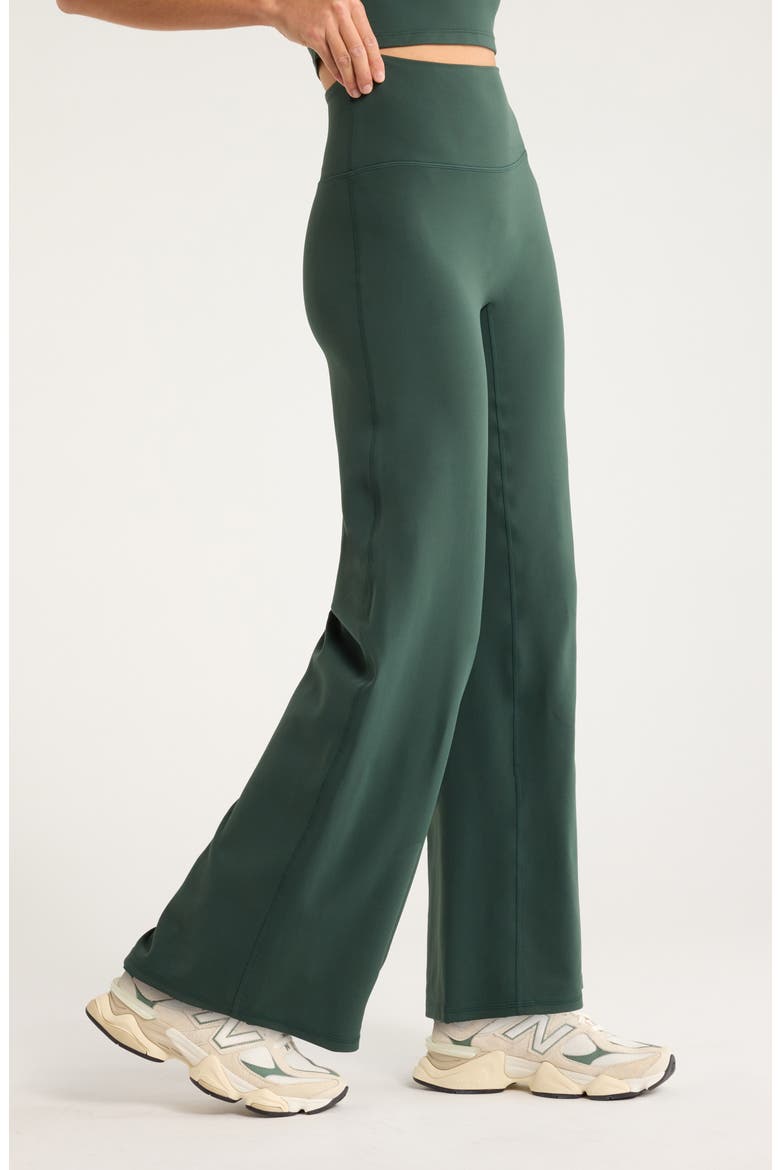 Zen High Waist Straight Leg Pants, Alternate, color, GREEN TIMBER