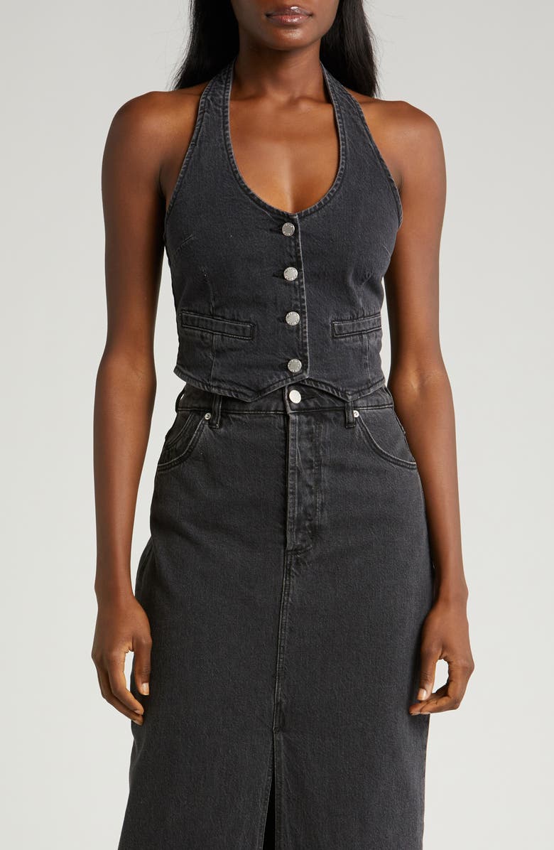 Rolla’s Halter Denim Vest, Main, color, 