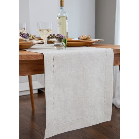 Linen Table Runner - Medium Weight Hemstitch