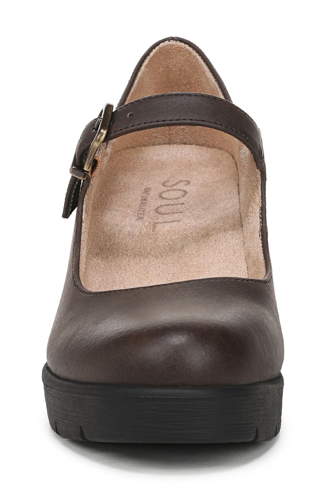 SOUL NATURALIZER Adore Mary Jane Wedge Pump, Alternate, color, Chocolate Brown Faux Leather