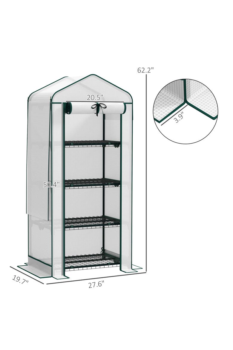 Mini Greenhouse, Alternate, color, White