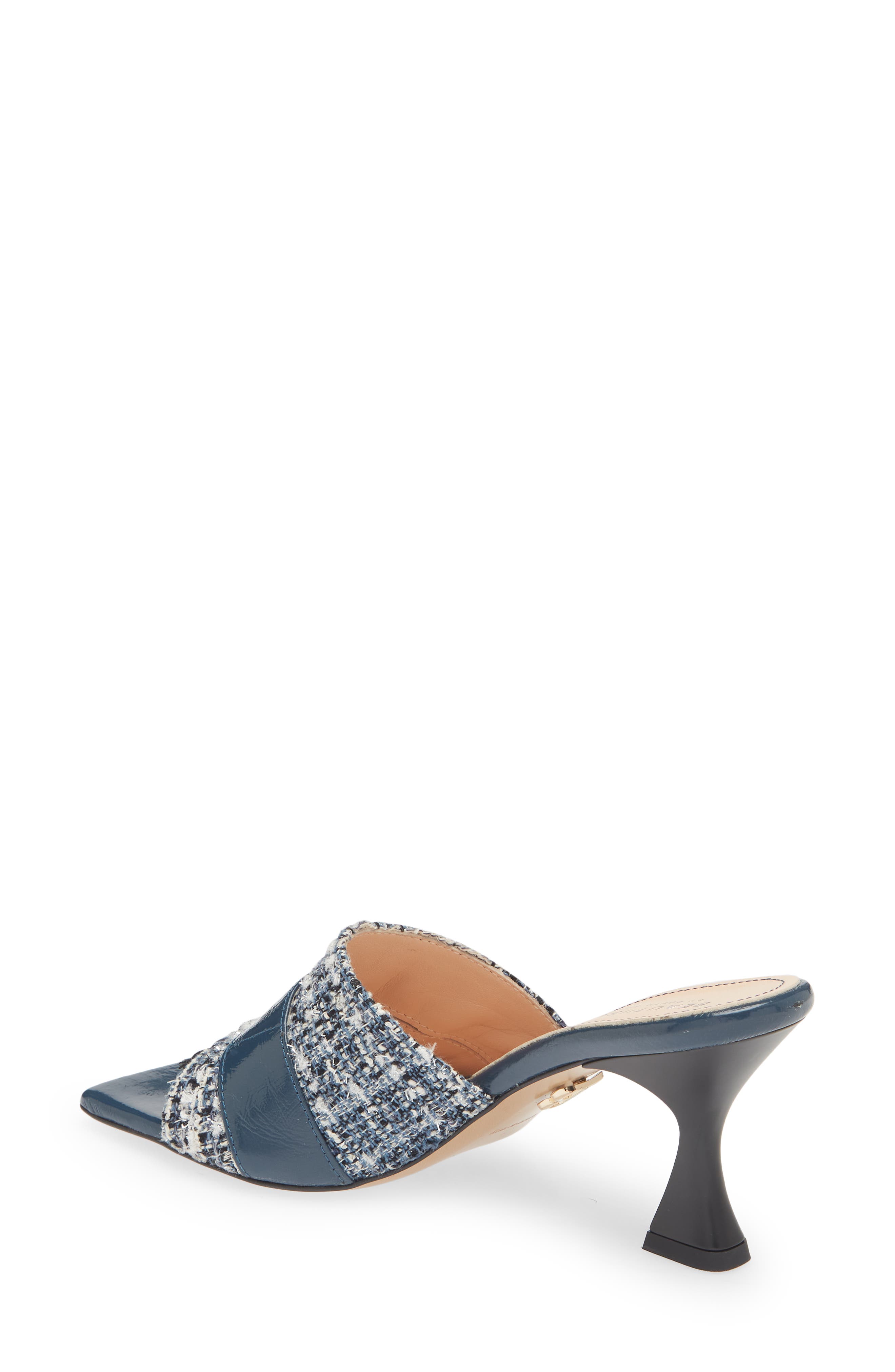 Lucia Sandal, Alternate, color, NAVY TEXTURE FABRIC LEATHER