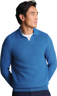 Charles Tyrwhitt Cotton Honeycomb Trophy Neck Sweater