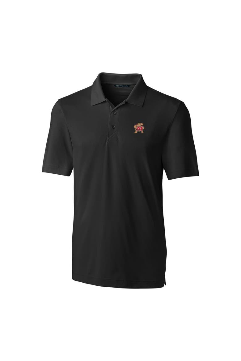 Men's Cutter & Buck Black Maryland Terrapins Big & Tall Forge Stretch Polo, Alternate, color, Black