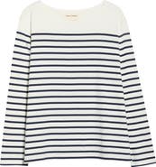 Seasalt Cornwall Sailor Stripe Long Sleeve Organic Cotton T-Shirt