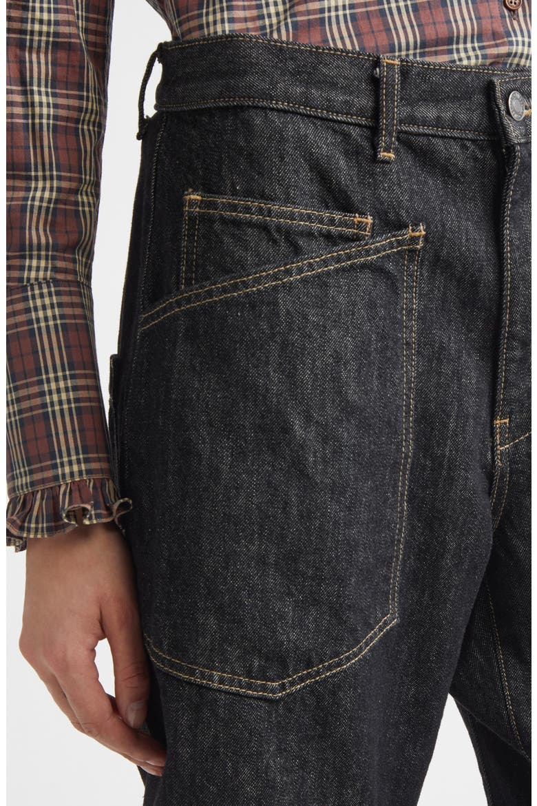 Shon Curved High Waist Jeans, Alternate, color, RESIN RINSE