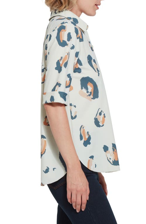 LYSSÉ LYSSÉ JOSIE BUTTON DOWN PRINT SHIRT