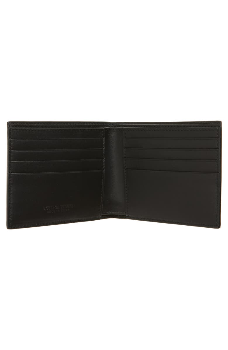 Bottega Veneta Intrecciato Leather Bifold Wallet, Alternate, color, 8803 Black/ Silver