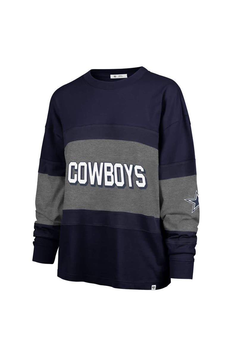 '47 Women's '47 Navy Dallas Cowboys Breezyway Archive Long Sleeve T-Shirt, Alternate, color, Navy