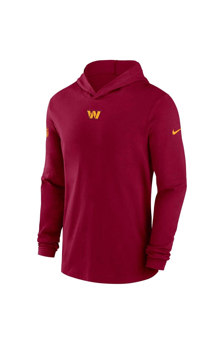 Nike Men's Nike Burgundy Washington Commanders Sideline Performance Long Sleeve Hoodie T-Shirt, Alternate, color, 